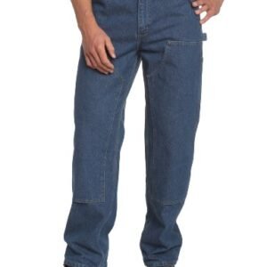 Men's Double Front Logger Washed Work Jeans