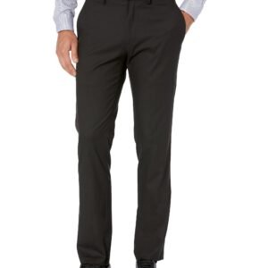 Men's Shadow Check Stretch Slim Fit Dress Pant