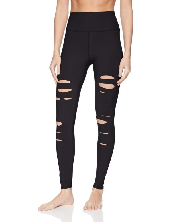 Women High Waisted Ripped Warrior Legging
