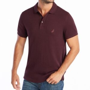 Men's Slim Fit Short Sleeve Solid Soft Cotton Polo Shirt