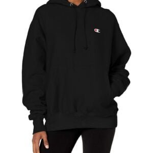 Women Oversized Reverse Weave Left Chest Hoodie