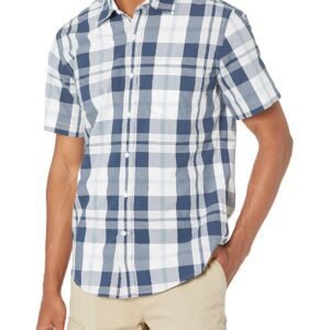 Men's Slim Fit Short Sleeve Poplin Shirt