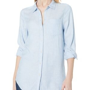 Women's Soft Long-Sleeve Button Front Tunic